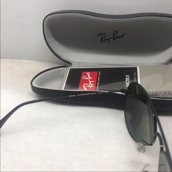 New Rayban Aviator 3025 Polarized Black/Green 58mm - Picture 8 of 8